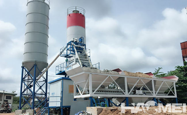 hzs concrete plant factory