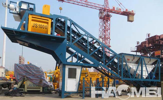 mobile concrete mixing plant factory