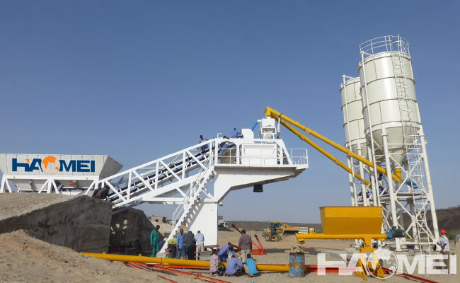 mobile concrete mixing plant price