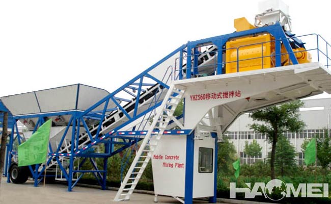 china mobile concrete mixing plant company