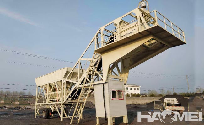 mobile concrete mixing station price