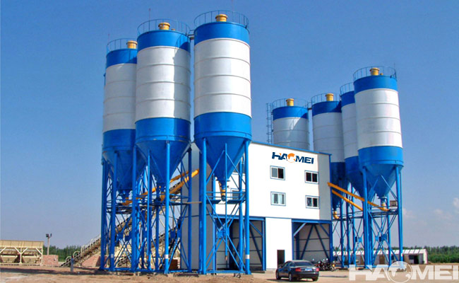 stationary concrete batching plant