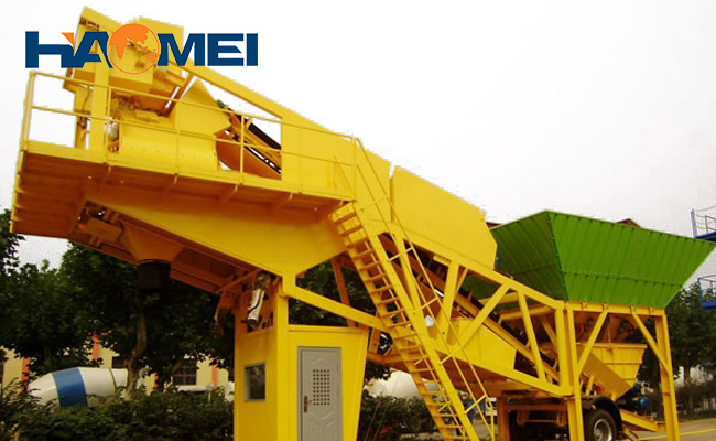 portable concrete mixing plant price