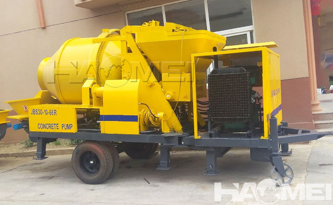 concrete pump with mixer