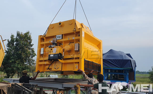 large cement mixer