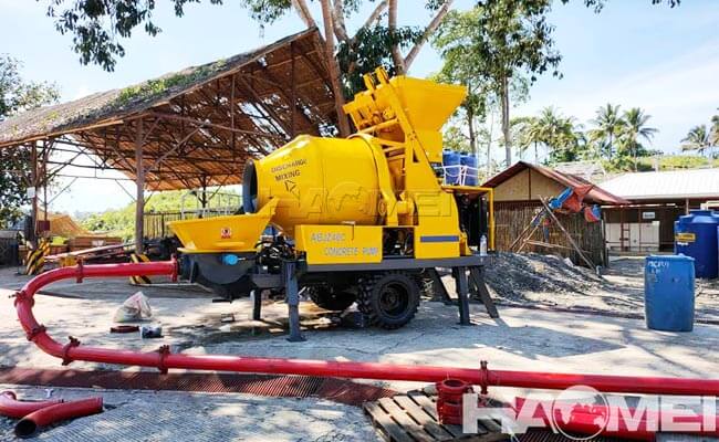 automatic diesel concrete mixer with pump