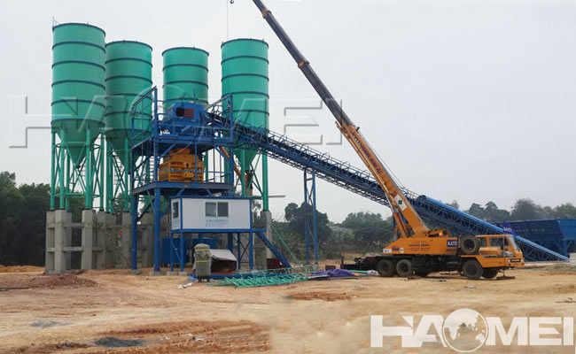 concrete batch mixing plant