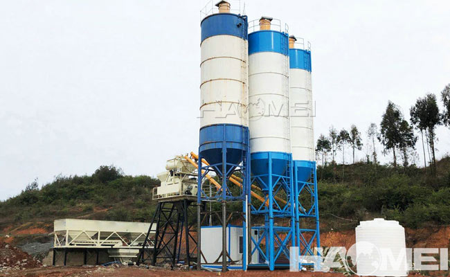 stationary concrete batch plant