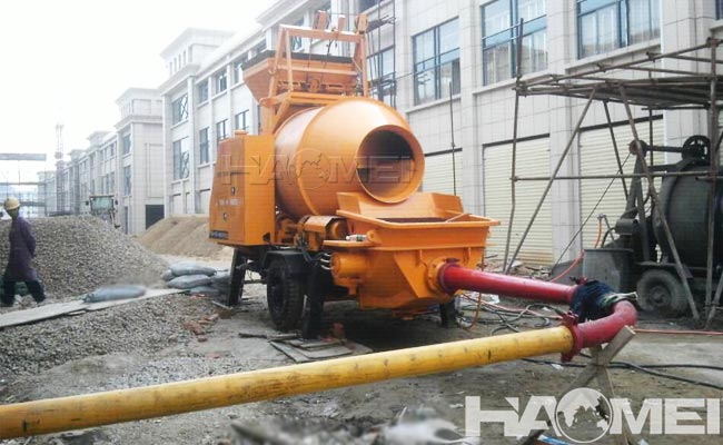 concrete pumping mixer