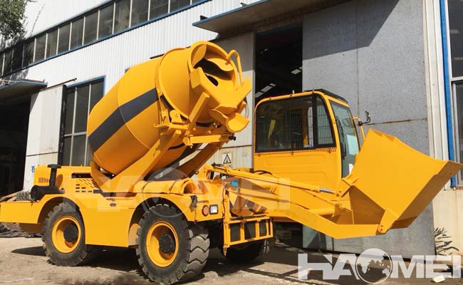 concrete mixer car self loading