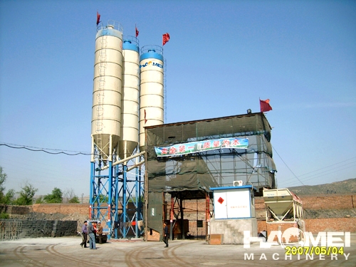 HZS150 concrete plant for henan construction company in 2006