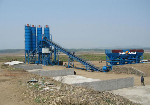 Working flow of concrete mixing station