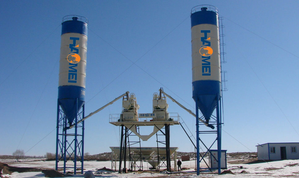 HZS180 China concrete batching plant technology