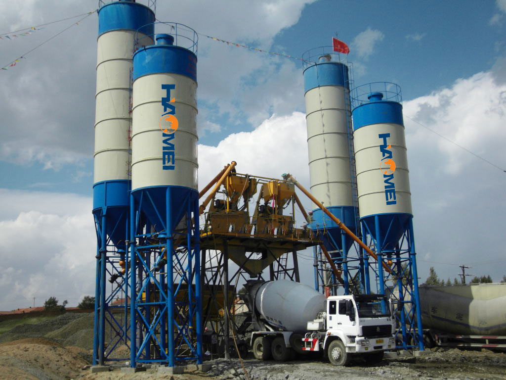 characteristics of HZS concrete batching plant