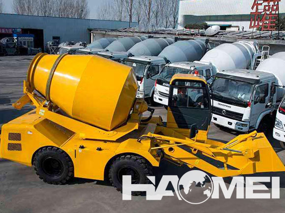 mobile self loading concrete mixer truck