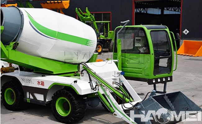 1.8 m3 self loading concrete mixer truck