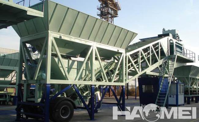 automatic mobile concrete batching plant