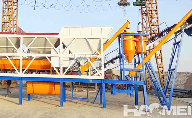 mobile dry concrete mixing plant