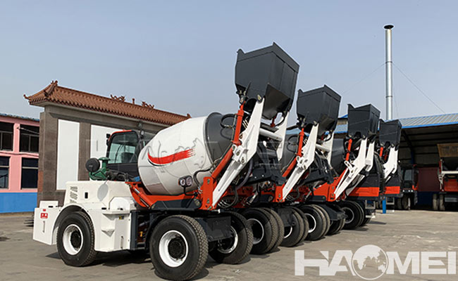self loading concrete mixer machine manufacturers