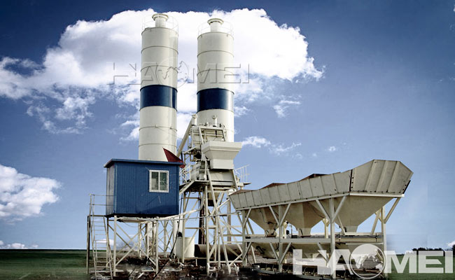 small concrete batching plant 50m3/h