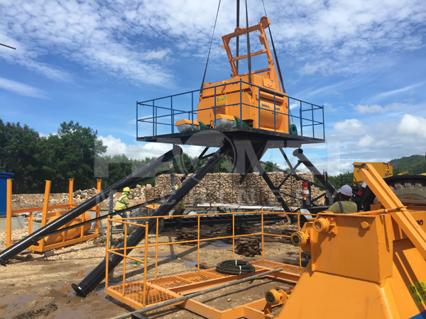 HZS50 Concrete Batching Plant install in Surigao, Philippines