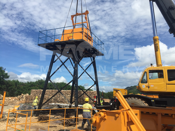 HZS50 Concrete Batching Plant install in Surigao, Philippines