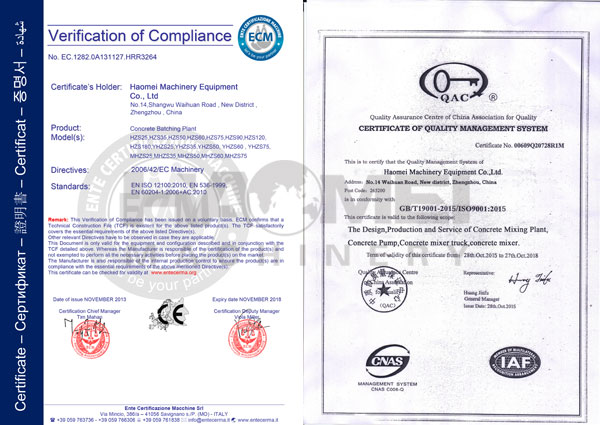 YHZS60 water cooler system concrete plant CE ISO certificates