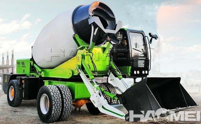 self propelled concrete mixer