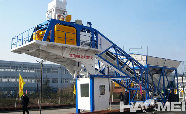 mobile mini concrete batching plant for sale